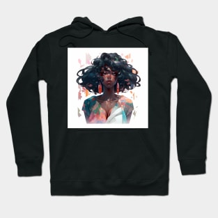 Cool Looking anime girl with dark skin Hoodie